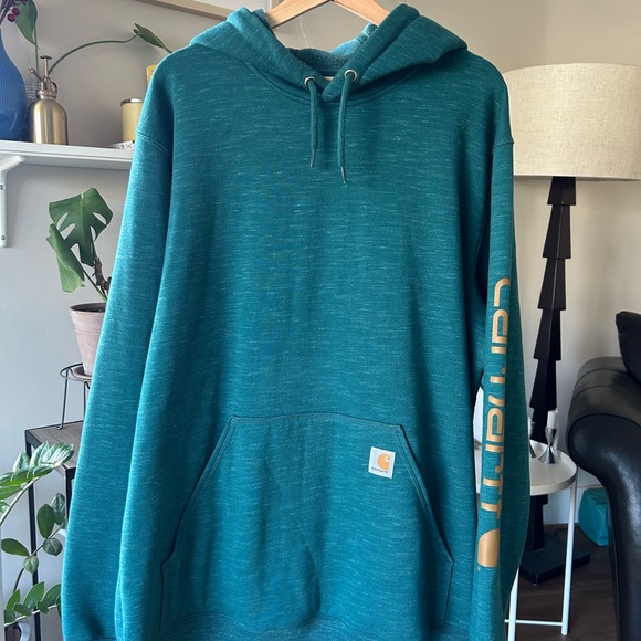 Carhartt Men's Green Hoodie Sweater Size Large Tall (Fits Bigger) - Picture 4 of 8